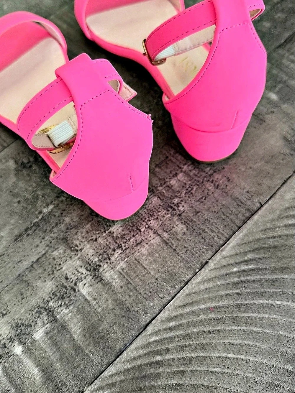 Girls Block Heel Sandals in Pink - Girls Size 3